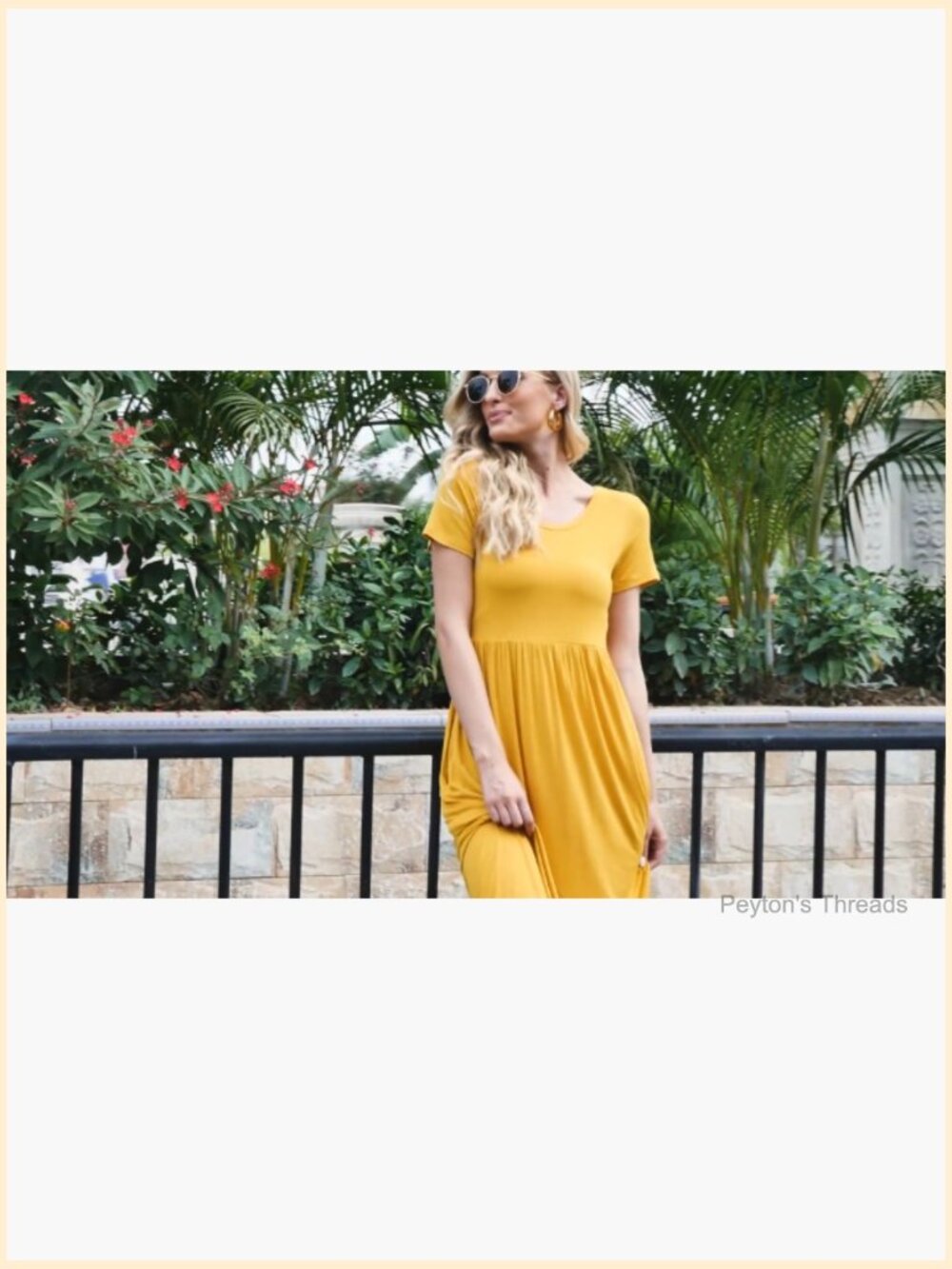Women's Short Sleeve Maxi Dress with Pockets A-Line Loose Comfy Long Dress - Picture 6 of 7